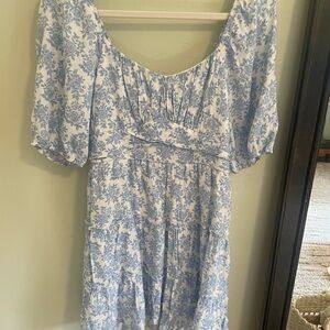 Altar'd State Blue and White Floral Garment